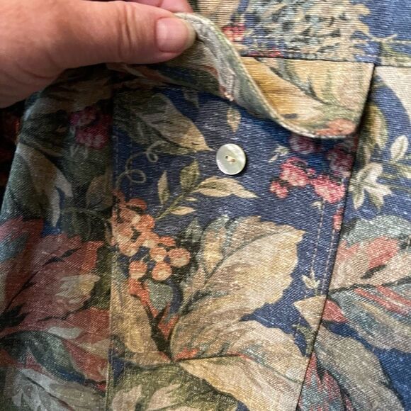 Vintage Norm Thompson size large floral denim jacket. - Picture 5 of 6